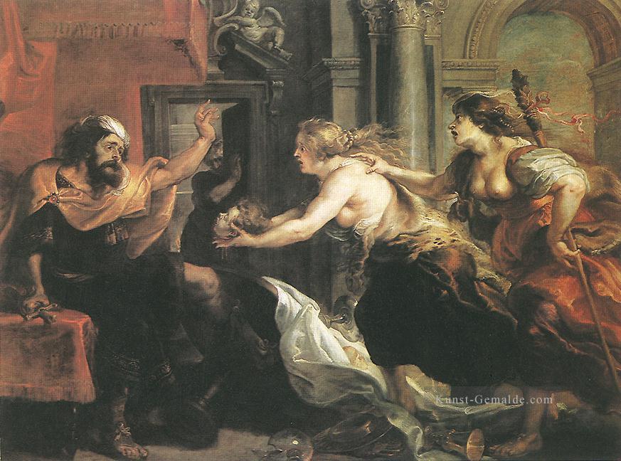 Tereus mit dem Kopf seines Sohnes Itylus Barock Peter Paul Rubens Konfrontiert Ölgemälde